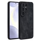 For Samsung Galaxy S25 Ultra 5G AZNS 3D Embossed Skin Feel Phone Case(Black) - 1