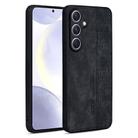 For Samsung Galaxy S25+ 5G AZNS 3D Embossed Skin Feel Phone Case(Black) - 1