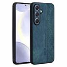 For Samsung Galaxy S25+ 5G AZNS 3D Embossed Skin Feel Phone Case(Dark Green) - 1