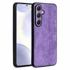 For Samsung Galaxy S25+ 5G AZNS 3D Embossed Skin Feel Phone Case(Purple) - 1
