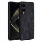 For Samsung Galaxy S25 Edge 5G AZNS 3D Embossed Skin Feel Phone Case(Black) - 1