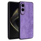 For Samsung Galaxy S25 Edge 5G AZNS 3D Embossed Skin Feel Phone Case(Purple) - 1