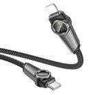 Borofone BU49 Shine 1.2m PD27W Intelligent Power-off USB-C / Type-C to 8 Pin Charging Data Cable(Black) - 2