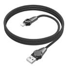 Borofone BU49 Shine 1.2m 2.4A Intelligent Power-off USB to 8 Pin Charging Data Cable(Black) - 3