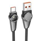 Borofone BU49 Shine 1.2m 5A Intelligent Power-off USB to USB-C / Type-C Charging Data Cable(Black) - 1