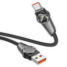 Borofone BU49 Shine 1.2m 5A Intelligent Power-off USB to USB-C / Type-C Charging Data Cable(Black) - 2