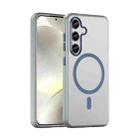 For Samsung Galaxy S24 5G MagSafe Frosted Translucent TPU + PC Full Coverage Phone Case(Dark Blue) - 1