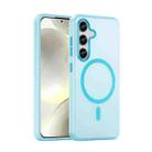 For Samsung Galaxy S24 5G MagSafe Frosted Translucent TPU + PC Full Coverage Phone Case(Blue) - 1