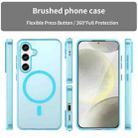 For Samsung Galaxy S24 5G MagSafe Frosted Translucent TPU + PC Full Coverage Phone Case(Blue) - 2