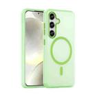 For Samsung Galaxy S24 5G MagSafe Frosted Translucent TPU + PC Full Coverage Phone Case(Green) - 1