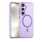 For Samsung Galaxy S24+ 5G MagSafe Frosted Translucent TPU + PC Full Coverage Phone Case(Dark Purple) - 1