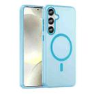 For Samsung Galaxy S24+ 5G MagSafe Frosted Translucent TPU + PC Full Coverage Phone Case(Blue) - 1