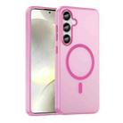For Samsung Galaxy S24+ 5G MagSafe Frosted Translucent TPU + PC Full Coverage Phone Case(Pink) - 1