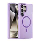 For Samsung Galaxy S24 Ultra 5G MagSafe Frosted Translucent TPU + PC Full Coverage Phone Case(Dark Purple) - 1