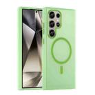 For Samsung Galaxy S24 Ultra 5G MagSafe Frosted Translucent TPU + PC Full Coverage Phone Case(Green) - 1