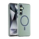 For Samsung Galaxy S24 FE 5G MagSafe Frosted Translucent TPU + PC Full Coverage Phone Case(Dark Blue) - 1