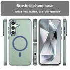 For Samsung Galaxy S24 FE 5G MagSafe Frosted Translucent TPU + PC Full Coverage Phone Case(Dark Blue) - 2