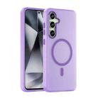 For Samsung Galaxy S24 FE 5G MagSafe Frosted Translucent TPU + PC Full Coverage Phone Case(Dark Purple) - 1