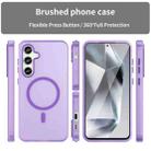 For Samsung Galaxy S24 FE 5G MagSafe Frosted Translucent TPU + PC Full Coverage Phone Case(Dark Purple) - 2