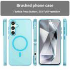 For Samsung Galaxy S24 FE 5G MagSafe Frosted Translucent TPU + PC Full Coverage Phone Case(Blue) - 2