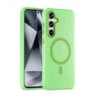 For Samsung Galaxy S24 FE 5G MagSafe Frosted Translucent TPU + PC Full Coverage Phone Case(Green) - 1