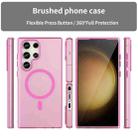 For Samsung Galaxy S23 Ultra 5G MagSafe Frosted Translucent TPU + PC Full Coverage Phone Case(Pink) - 2