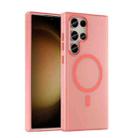 For Samsung Galaxy S23 Ultra 5G MagSafe Frosted Translucent TPU + PC Full Coverage Phone Case(Red) - 1