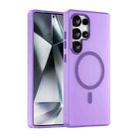 For Samsung Galaxy S25 Ultra MagSafe Frosted Translucent TPU + PC Full Coverage Phone Case(Dark Purple) - 1