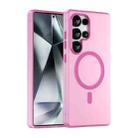 For Samsung Galaxy S25 Ultra MagSafe Frosted Translucent TPU + PC Full Coverage Phone Case(Pink) - 1