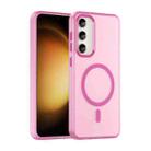For Samsung Galaxy S23+ 5G MagSafe Frosted Translucent TPU + PC Full Coverage Phone Case(Pink) - 1