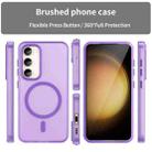 For Samsung Galaxy S23 5G MagSafe Frosted Translucent TPU + PC Full Coverage Phone Case(Dark Purple) - 2