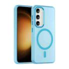 For Samsung Galaxy S23 5G MagSafe Frosted Translucent TPU + PC Full Coverage Phone Case(Blue) - 1