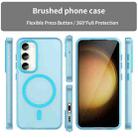 For Samsung Galaxy S23 5G MagSafe Frosted Translucent TPU + PC Full Coverage Phone Case(Blue) - 2