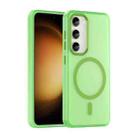 For Samsung Galaxy S23 5G MagSafe Frosted Translucent TPU + PC Full Coverage Phone Case(Green) - 1