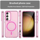 For Samsung Galaxy S23 5G MagSafe Frosted Translucent TPU + PC Full Coverage Phone Case(Pink) - 2