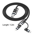 Borofone BU51 Settler 6 in 1 Charging Data Cable, Cable Length:1.2m(Grey) - 3