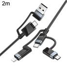 Borofone BU51 Settler 6 in 1 Charging Data Cable, Cable Length:2m(Black) - 1