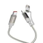 Borofone BU52 Vibrant 1.2m 100W 2 in 1 USB-C / Type-C to USB-C / Type-C+8 Pin Charging Data Cable(Grey) - 2