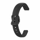 12mm Solid Color Silicone Watch Band(Black) - 2