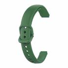 12mm Solid Color Silicone Watch Band(Dark Green) - 2