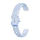 12mm Solid Color Silicone Watch Band(Light Blue) - 2