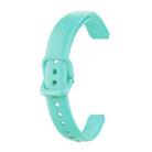 12mm Solid Color Silicone Watch Band(Teal) - 2