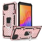 For Huawei Y5p Cool Armor PC + TPU Shockproof Case with 360 Degree Rotation Ring Holder(Rose Gold) - 1