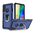 For Huawei Y6p Cool Armor PC + TPU Shockproof Case with 360 Degree Rotation Ring Holder(Blue) - 1