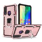 For Huawei Y6p Cool Armor PC + TPU Shockproof Case with 360 Degree Rotation Ring Holder(Rose Gold) - 1