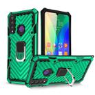 For Huawei Y6p Cool Armor PC + TPU Shockproof Case with 360 Degree Rotation Ring Holder(Dark Green) - 1