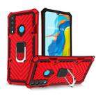 For Huawei P30 lite Cool Armor PC + TPU Shockproof Case with 360 Degree Rotation Ring Holder(Red) - 1