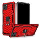 For OPPO Realme C11 Cool Armor PC + TPU Shockproof Case with 360 Degree Rotation Ring Holder(Red) - 1