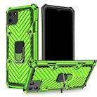 For OPPO Realme C11 Cool Armor PC + TPU Shockproof Case with 360 Degree Rotation Ring Holder(Green) - 1