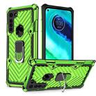 For Motorola Moto G8 Cool Armor PC + TPU Shockproof Case with 360 Degree Rotation Ring Holder(Green) - 1